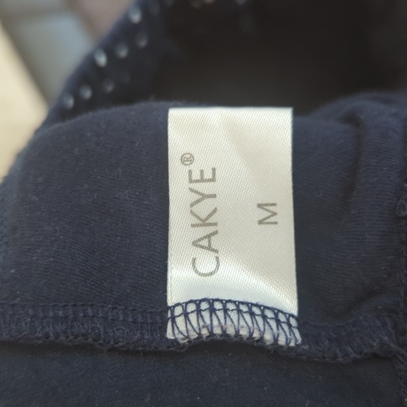 Medium Navy Blue White Polka Dot Cakye Nursing Bra Breastfeeding Pumping - Picture 6 of 7